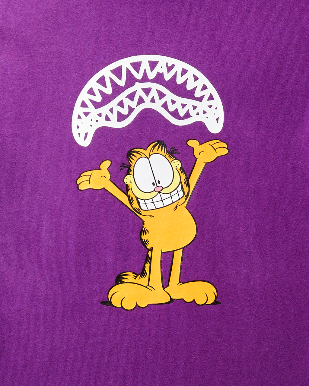 Limited Edition GARFIELD SHARKMOUTH GRAPHIC T-SHIRT PURPLE