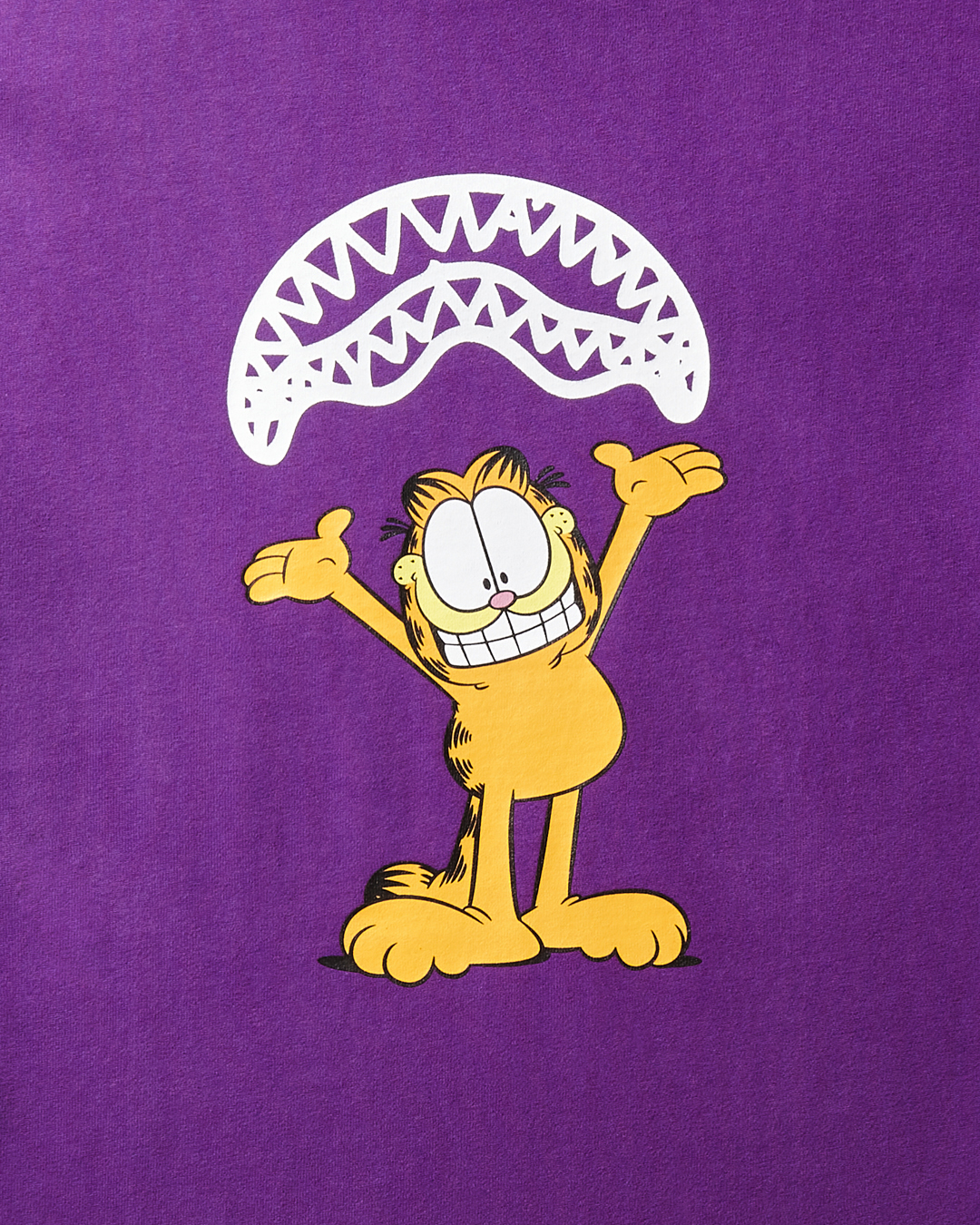 Limited Edition GARFIELD SHARKMOUTH GRAPHIC T-SHIRT PURPLE