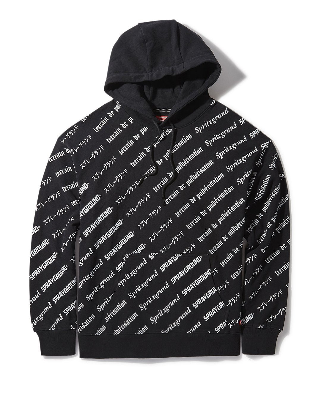 Limited Edition SG LOGO REPEAT HOODIE PULLOVER BLACK