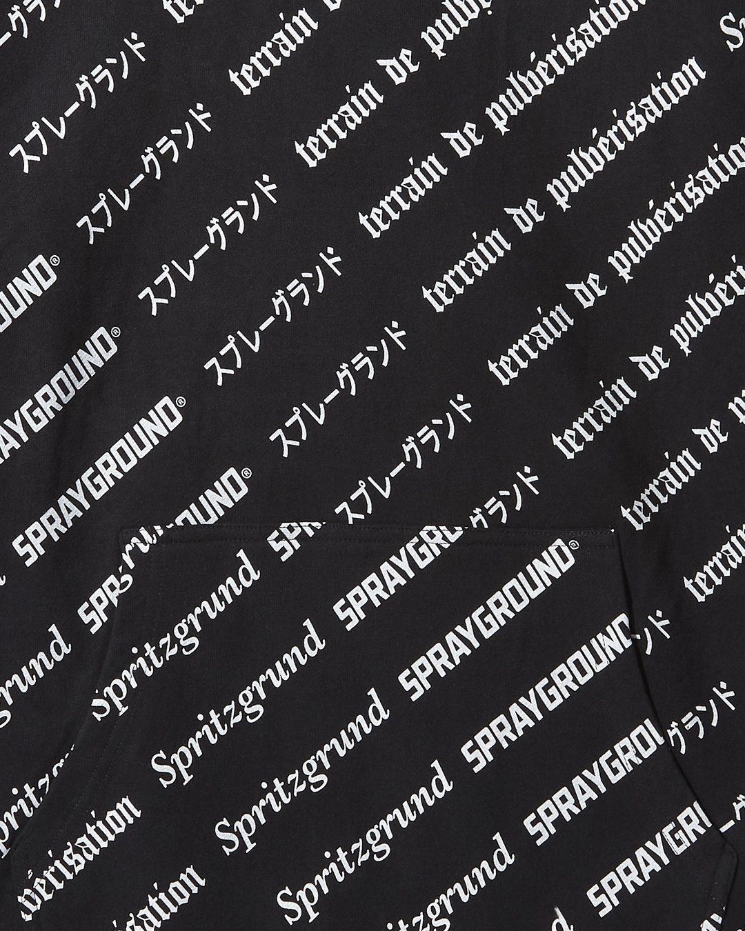 Limited Edition SG LOGO REPEAT HOODIE PULLOVER BLACK