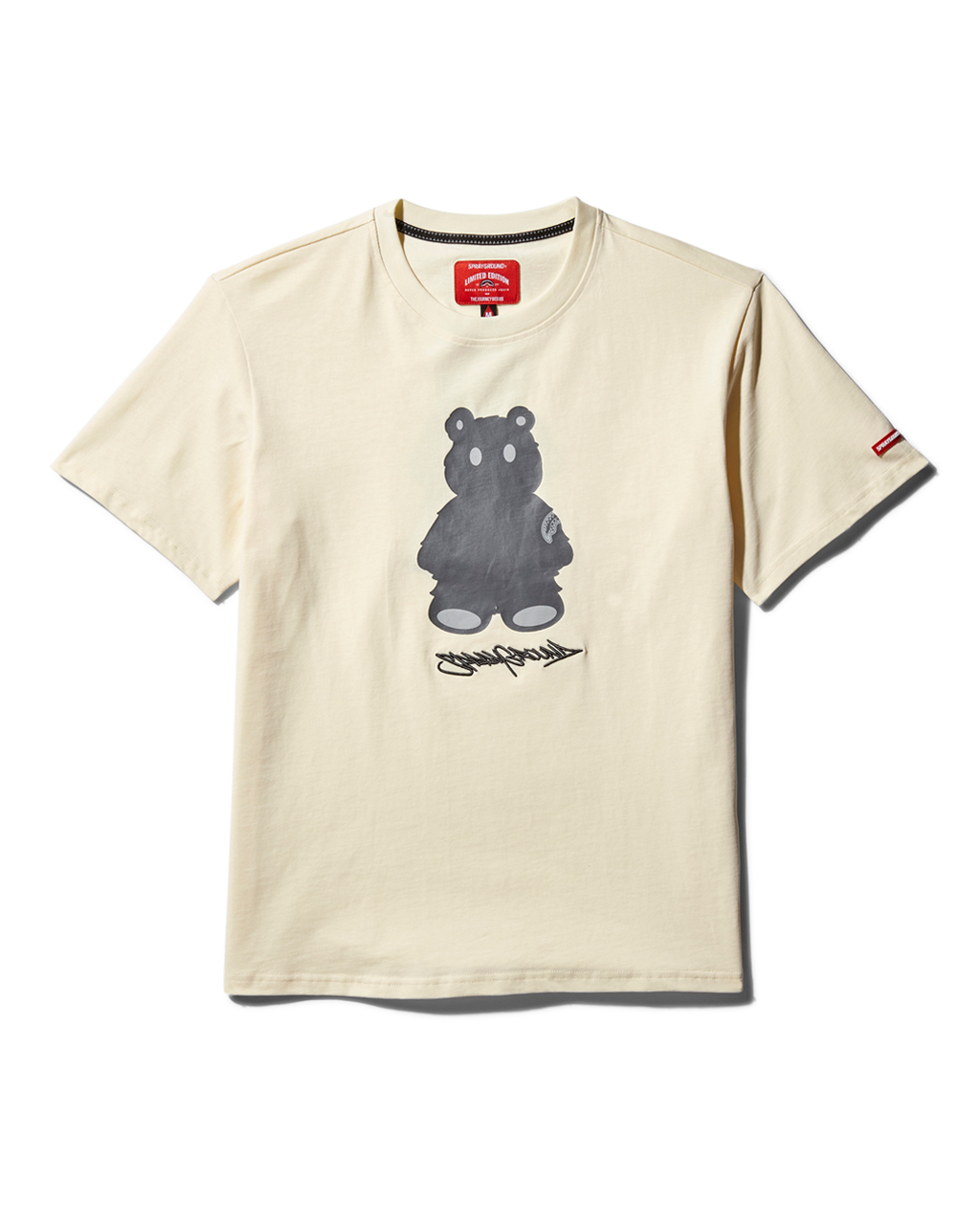 Limited Edition SHORT SLEEVE GRAPHIC MONEY BEAR T-SHIRT APRICOT