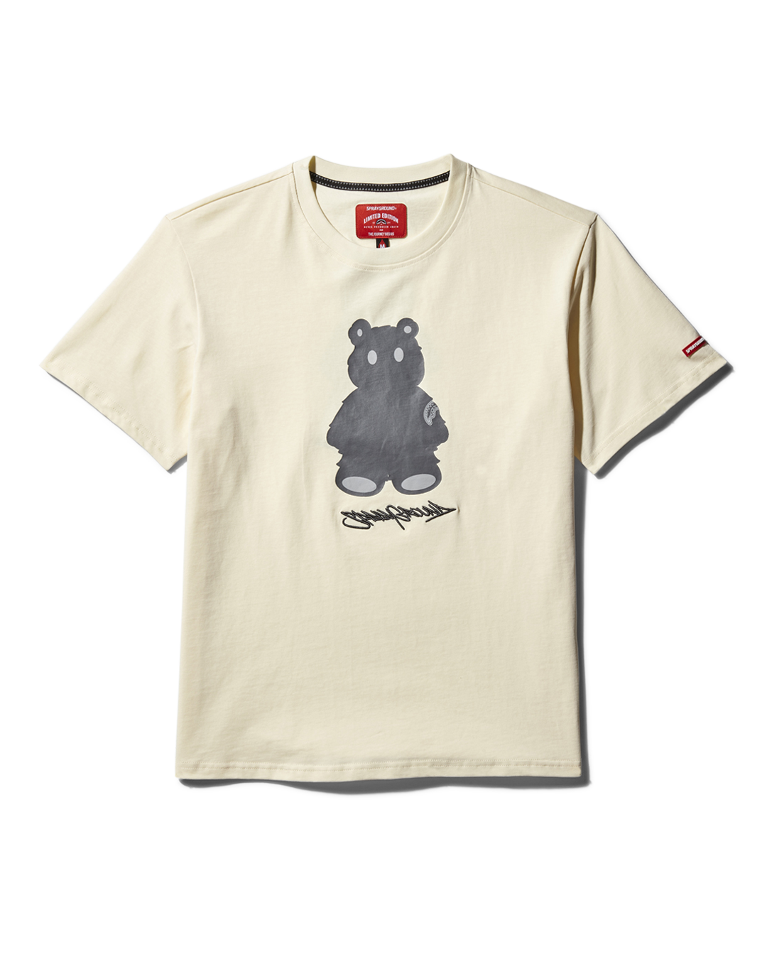 Limited Edition SHORT SLEEVE GRAPHIC MONEY BEAR T-SHIRT APRICOT