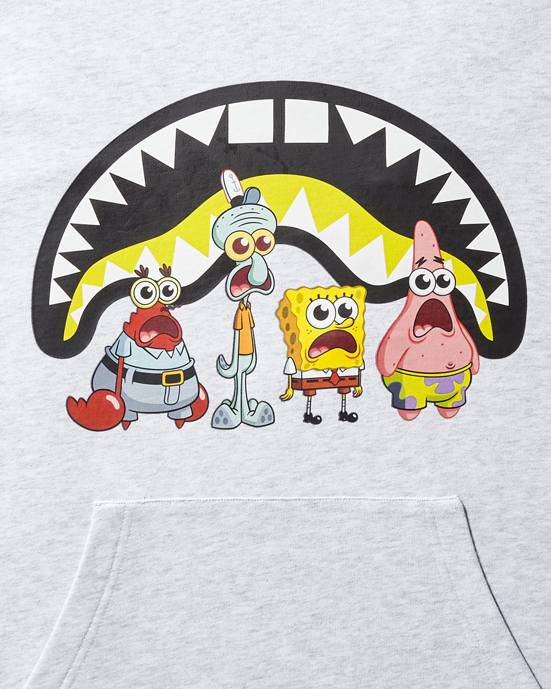 Limited Edition SPONGEBOB CREW SHARK HOODIE LIGHT GREY