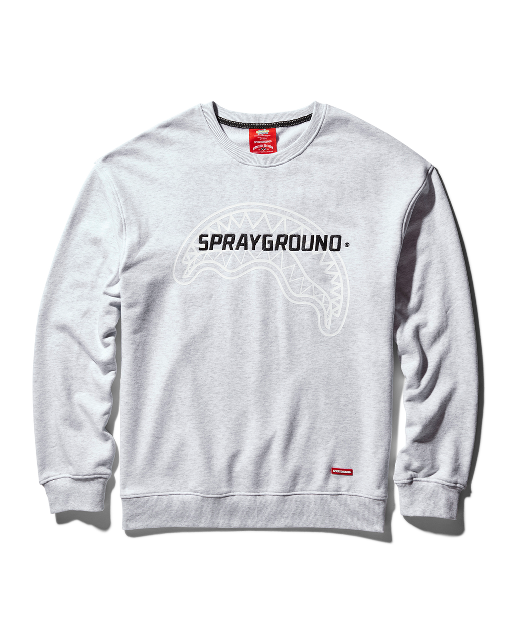 Limited Edition SPRAYGROUND PULLOVER CREW NECK SWEATSHIRT LT GREY