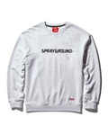 Limited Edition SPRAYGROUND PULLOVER CREW NECK SWEATSHIRT LT GREY