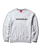 Limited Edition SPRAYGROUND PULLOVER CREW NECK SWEATSHIRT LT GREY