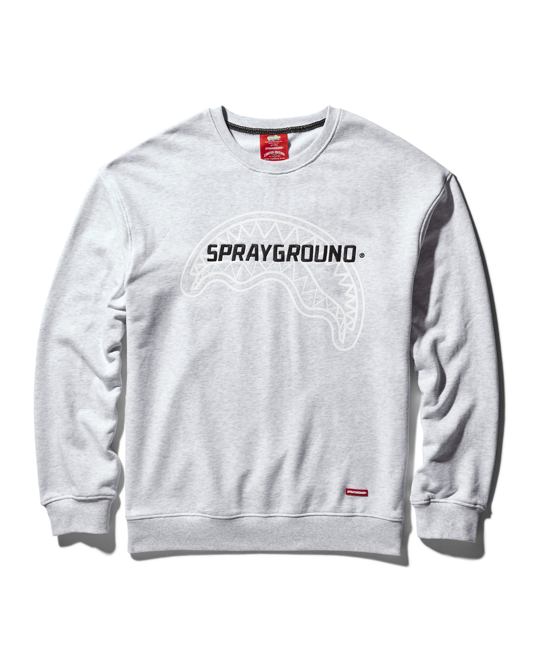 Limited Edition SPRAYGROUND PULLOVER CREW NECK SWEATSHIRT LT GREY