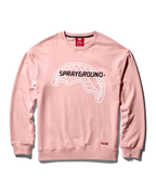 Limited Edition SPRAYGROUND PULLOVER CREW NECK SWEATSHIRT PINK