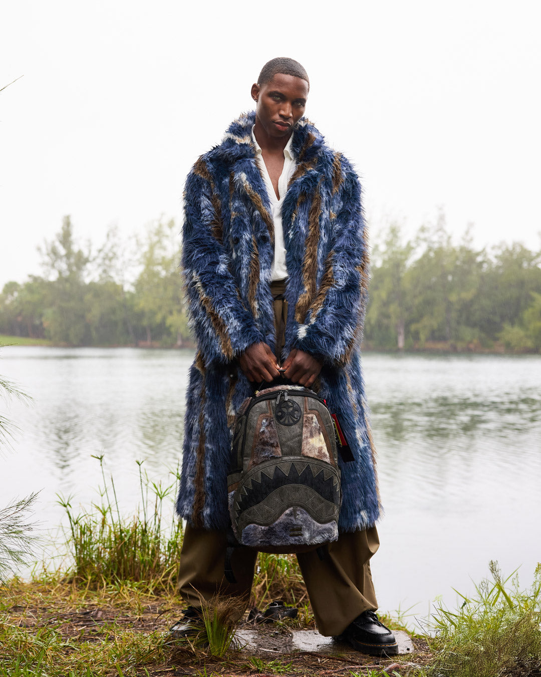 Limited Edition FOUNDATION DAYS FUR COAT SHARK BACKPACK