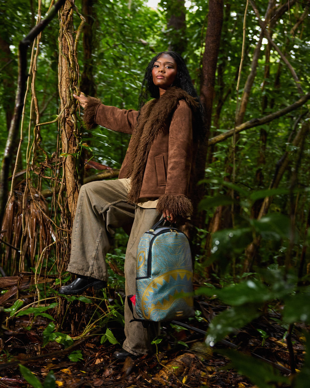 Limited Edition FOUNDATION CRYSTAL IRIDESCENT SHARK BACKPACK