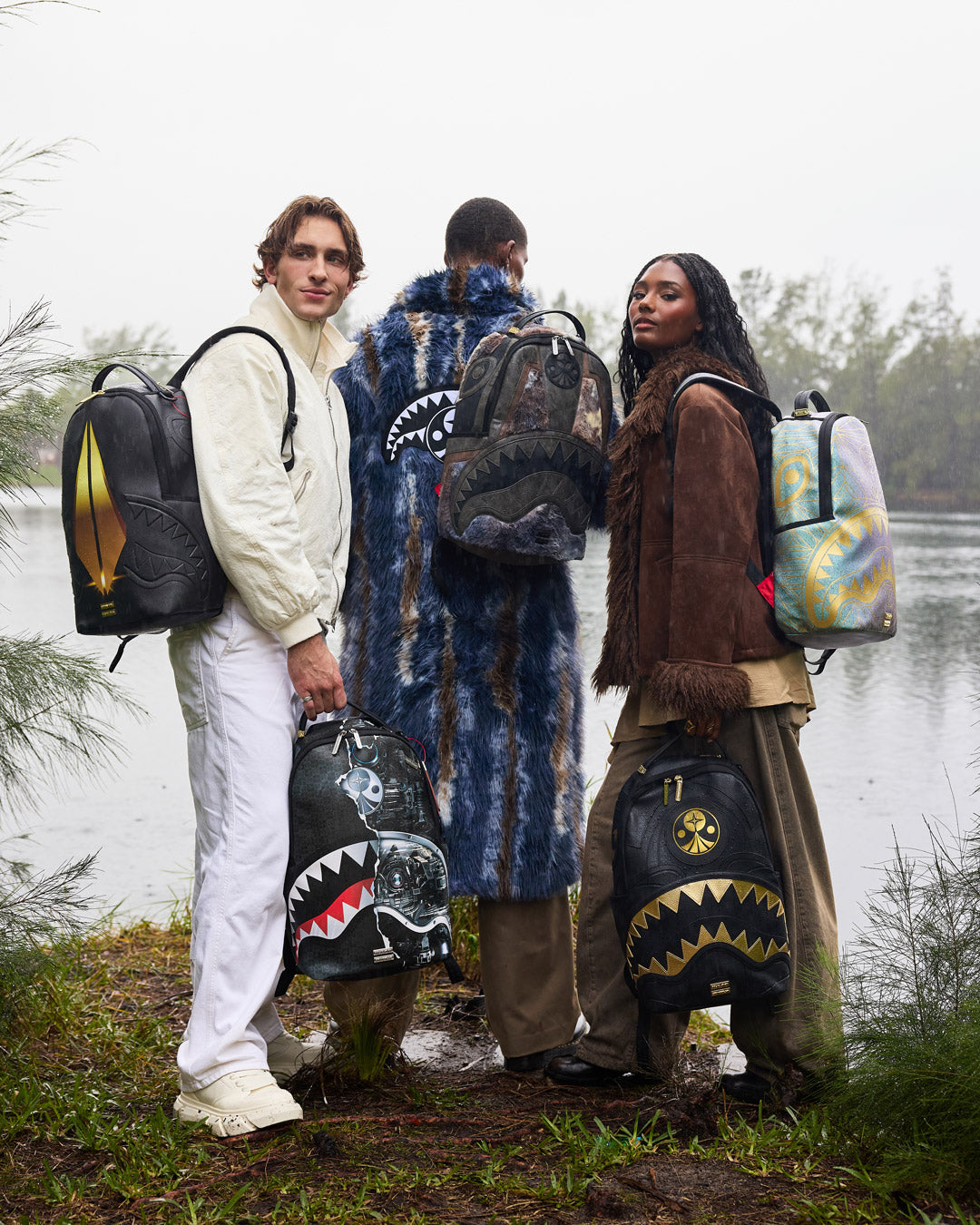 Limited Edition FOUNDATION CRYSTAL IRIDESCENT SHARK BACKPACK