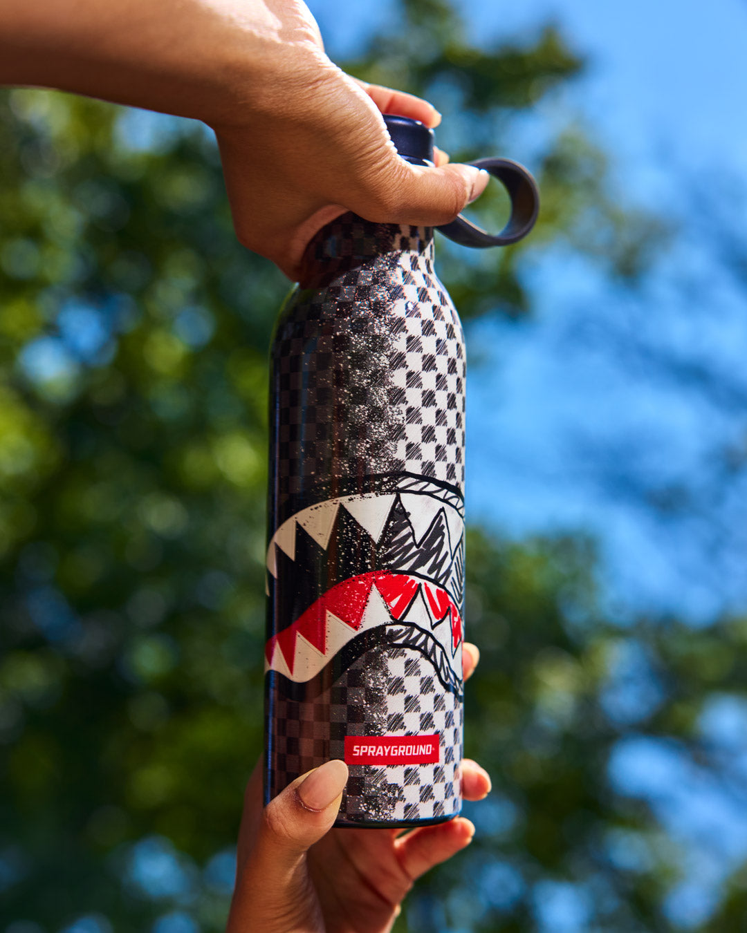 Limited Edition DOODLE CHECK SPLIT WATER BOTTLE