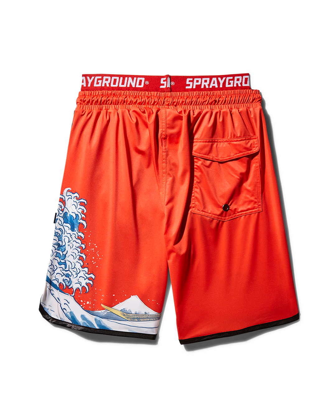 Limited Edition JAPAN WAVE CORTO SWIM TRUNKS RED