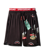 Limited Edition PATCH ALL-IN CORTO SWIM TRUNKS BLACK