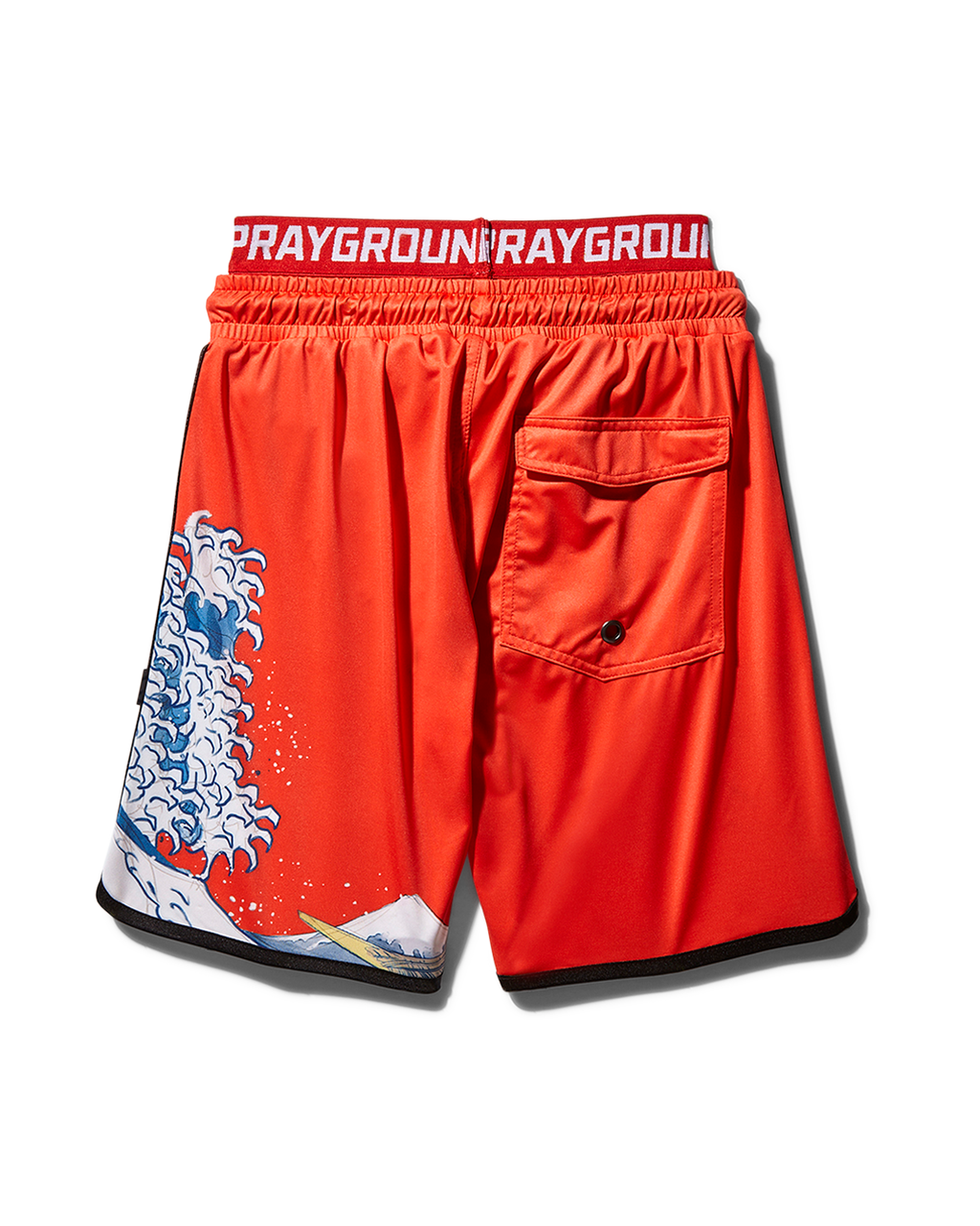 Limited Edition KIDS JAPAN WAVE SWIM TRUNKS RED