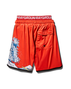 Limited Edition KIDS JAPAN WAVE SWIM TRUNKS RED