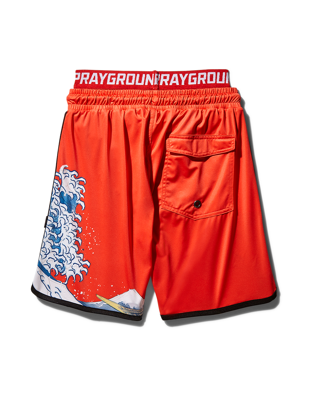 Limited Edition KIDS JAPAN WAVE SWIM TRUNKS RED