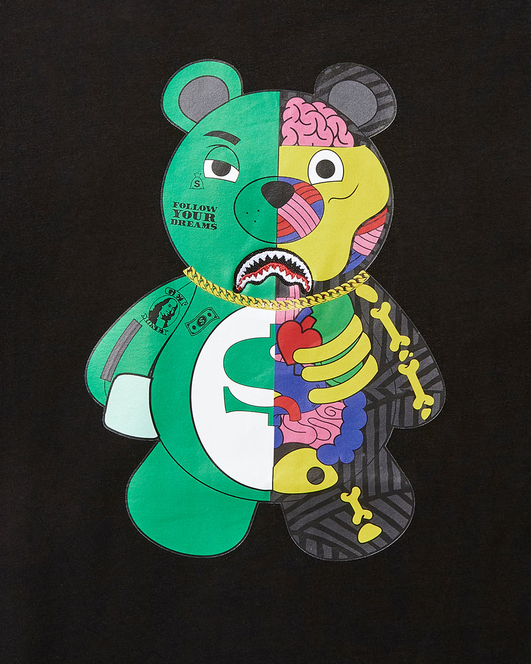 Limited Edition YOUTH ANATOMY BEAR T-SHIRT BLACK