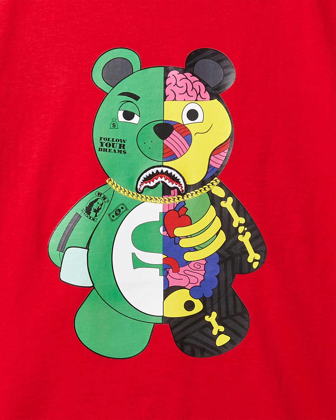 Limited Edition YOUTH ANATOMY BEAR T-SHIRT RED