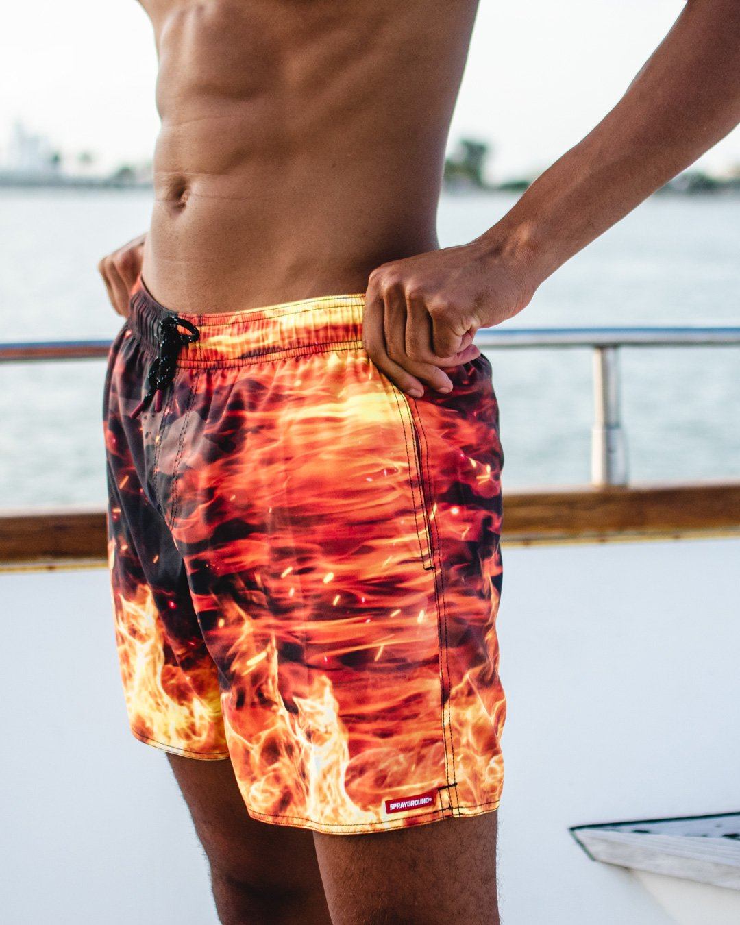 Limited Edition CAMO FIRE SHOTO SWIM TRUNKS