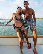 Limited Edition FLORAL MONEY SHOTO SWIM TRUNKS