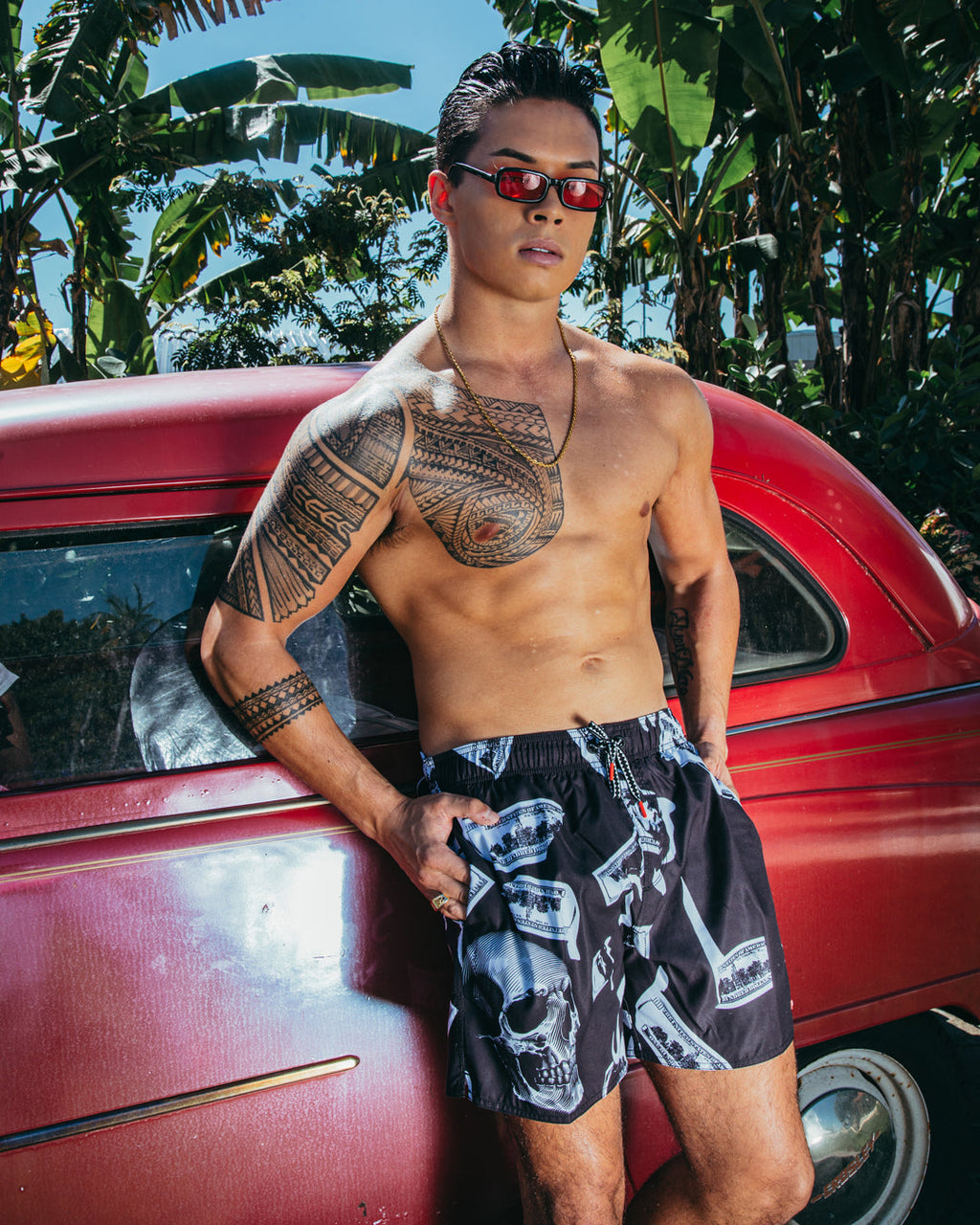 Limited Edition MONEY NIGHT SHOTO SWIM TRUNKS