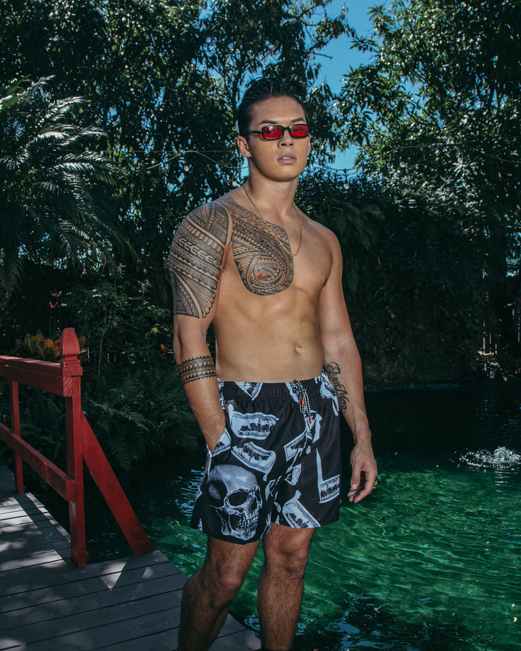 Limited Edition MONEY NIGHT SHOTO SWIM TRUNKS