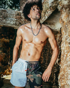 Limited Edition SPLIT BITE CAMO SHOTO SWIM TRUNKS
