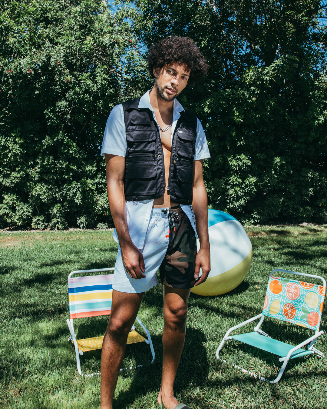 Limited Edition SPLIT BITE CAMO SHOTO SWIM TRUNKS