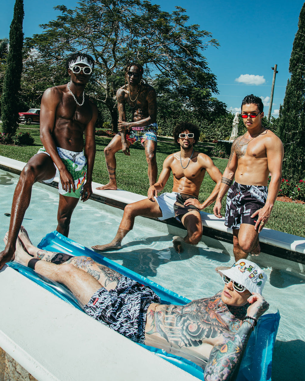 Limited Edition SPLIT BITE CAMO SHOTO SWIM TRUNKS