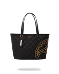 Limited Edition NOIR QUILT GOLD CHAIN SHARK TOTE