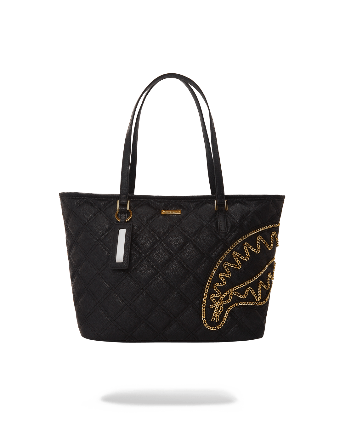 Limited Edition NOIR QUILT GOLD CHAIN SHARK TOTE