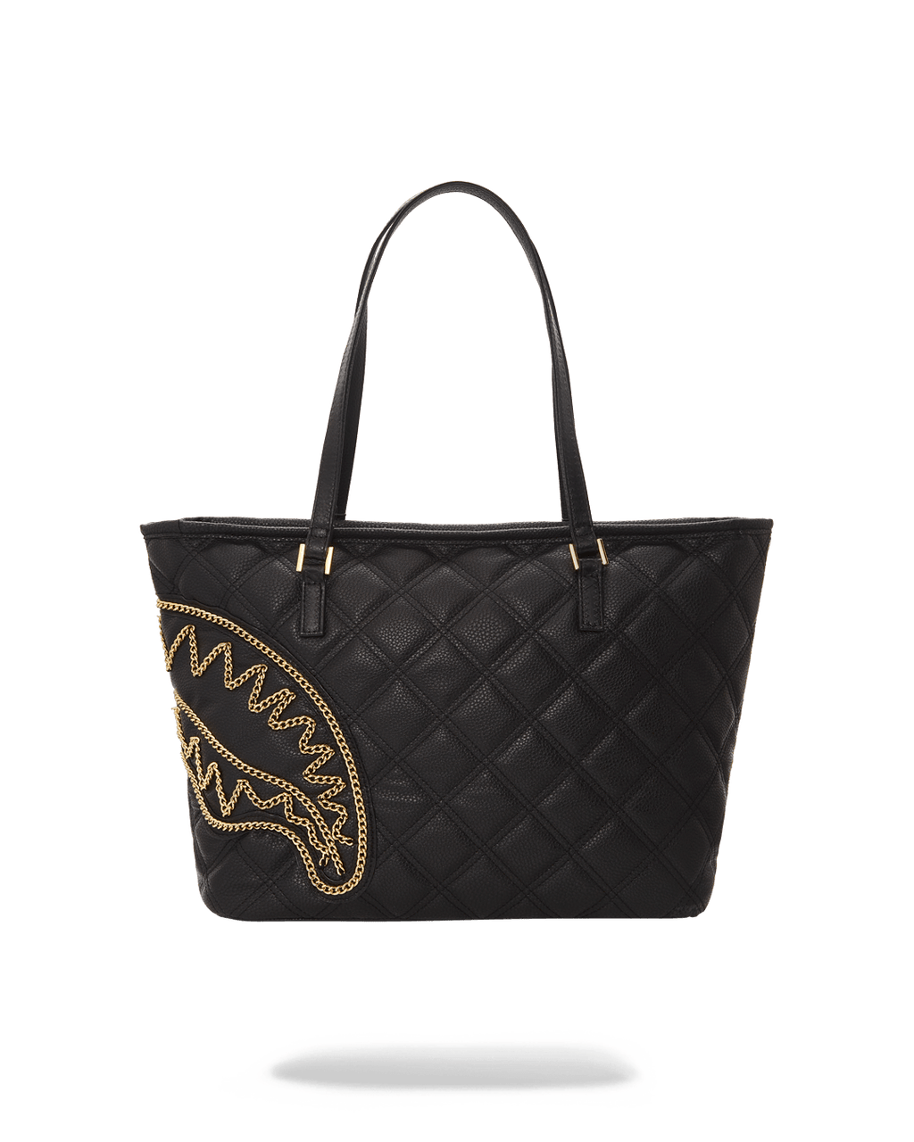 Limited Edition NOIR QUILT GOLD CHAIN SHARK TOTE