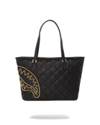 Limited Edition NOIR QUILT GOLD CHAIN SHARK TOTE