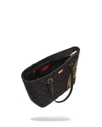 Limited Edition NOIR QUILT GOLD CHAIN SHARK TOTE