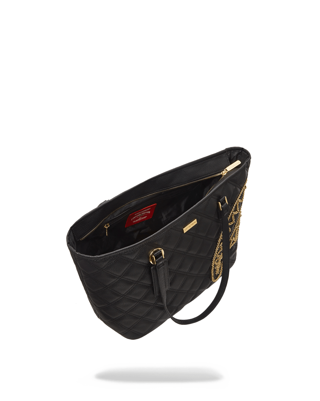 Limited Edition NOIR QUILT GOLD CHAIN SHARK TOTE
