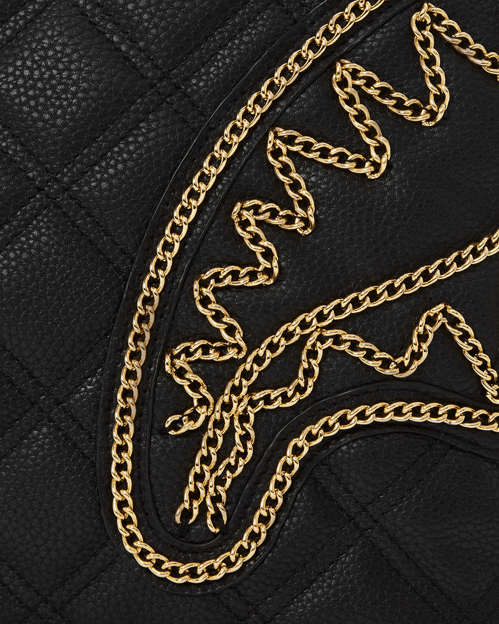 Limited Edition NOIR QUILT GOLD CHAIN SHARK TOTE