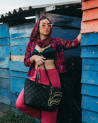 Limited Edition NOIR QUILT GOLD CHAIN SHARK TOTE