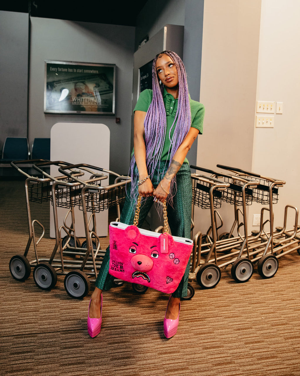 Limited Edition PLUSH MONEYBEAR TOTE PINK