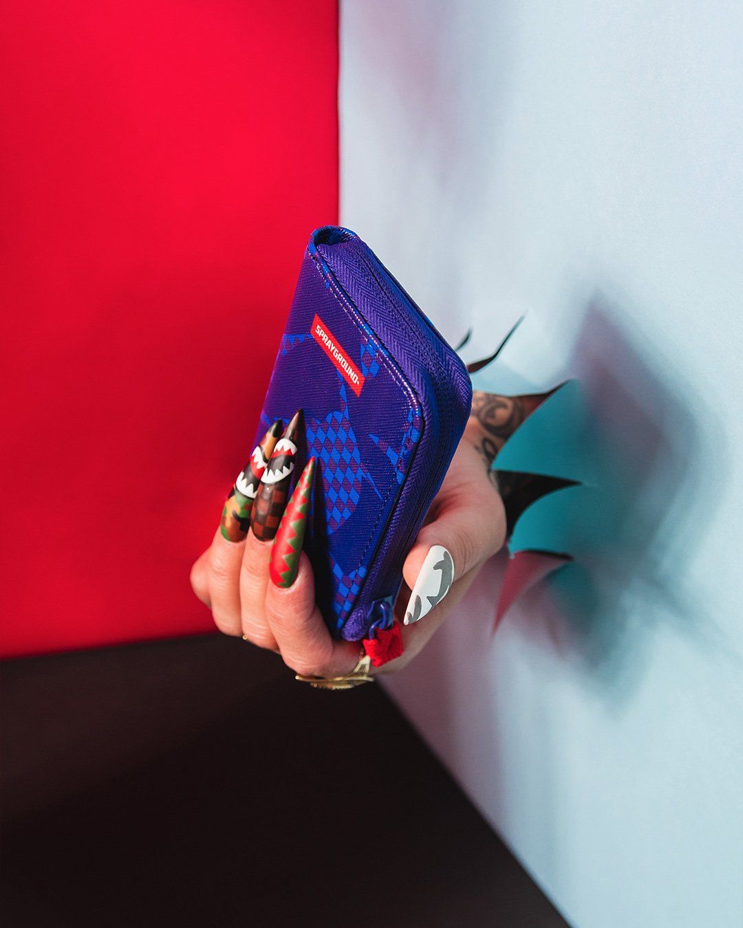 Limited Edition SHARK CHECK BLUE WALLET