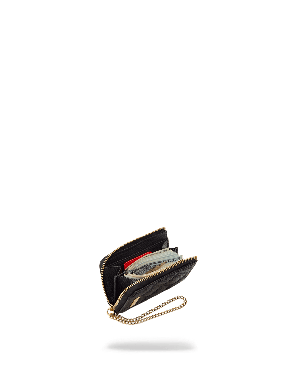 Limited Edition NOIR QUILT GOLD CHAIN SHARK WALLET