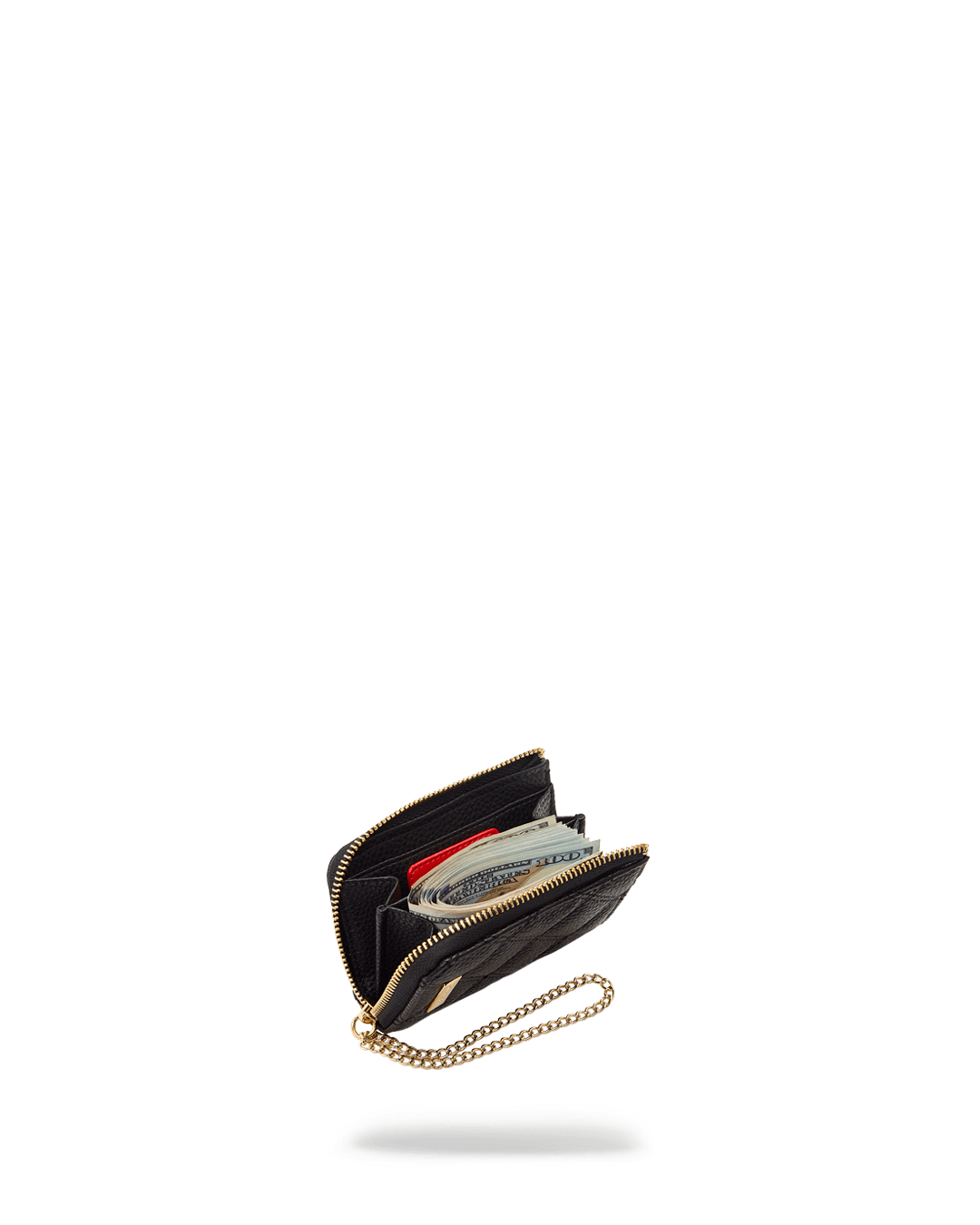 Limited Edition NOIR QUILT GOLD CHAIN SHARK WALLET