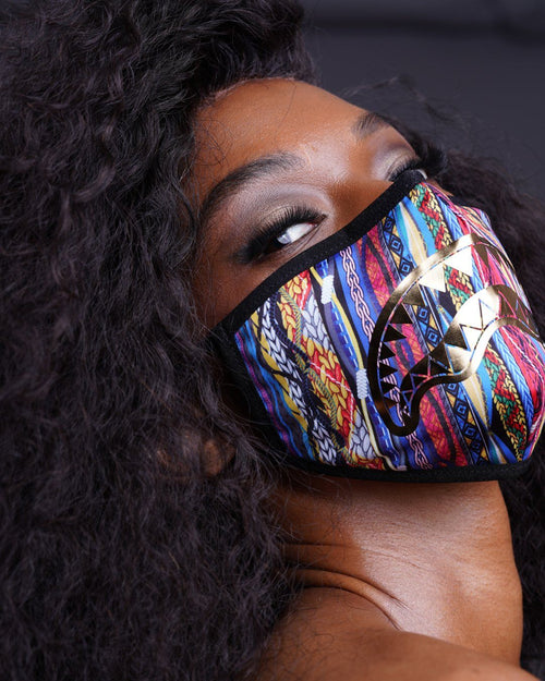 Limited Edition 1994 GOLD METALLIC SHARK POLYESTER FACE MASK