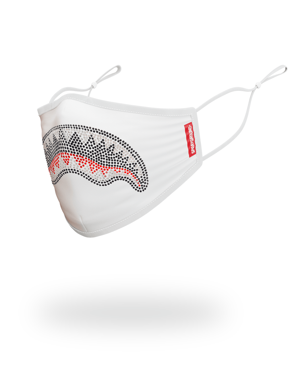 Limited Edition TRINITY DIAMOND SHARK WHT POLYESTER FACE MASK
