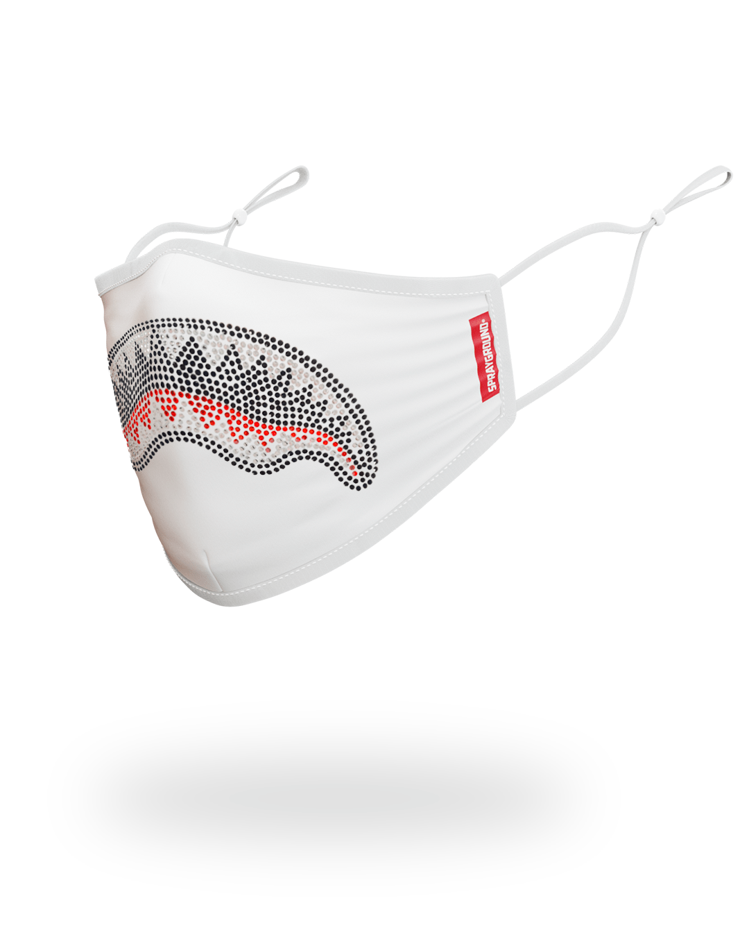 Limited Edition TRINITY DIAMOND SHARK WHT POLYESTER FACE MASK