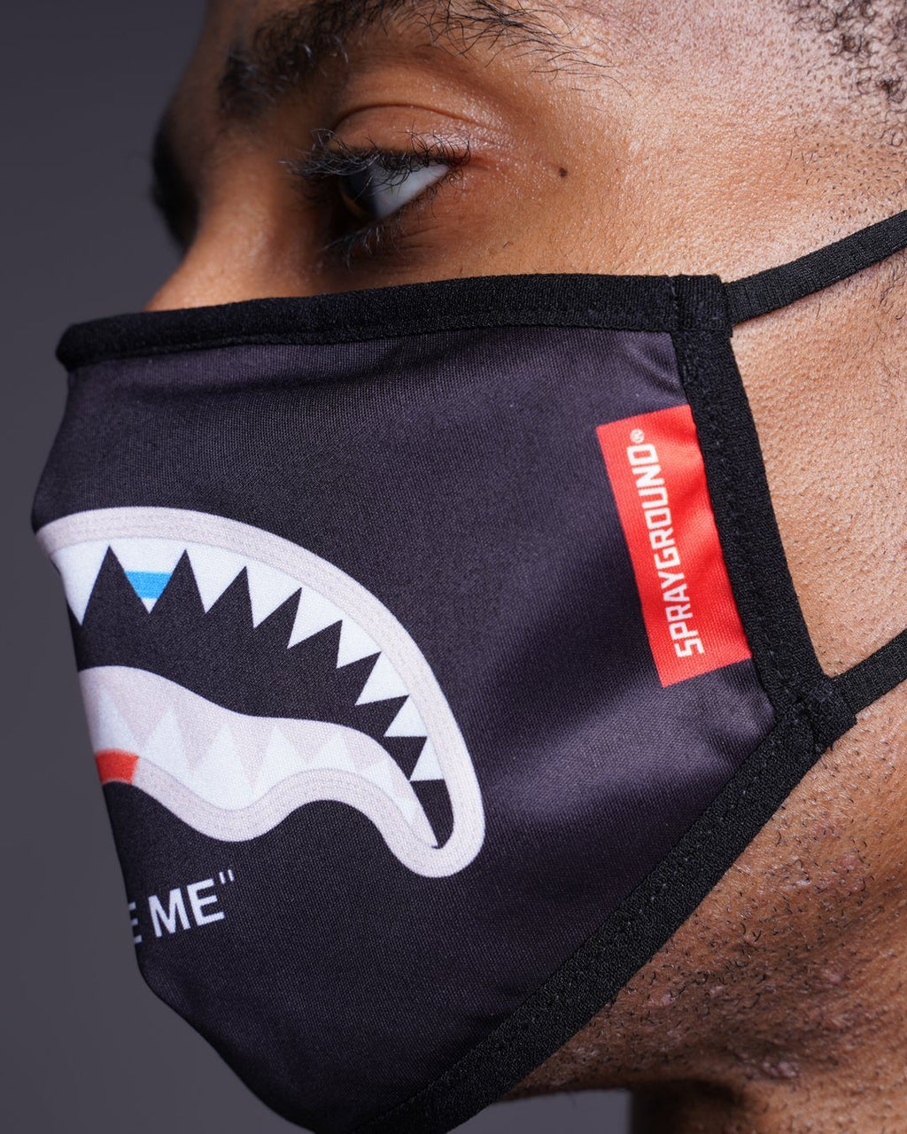Limited Edition BITE ME SHARK BLK POLYESTER FACE MASK