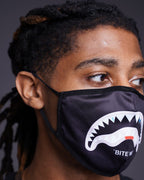 Limited Edition BITE ME SHARK BLK POLYESTER FACE MASK