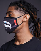Limited Edition BITE ME SHARK BLK POLYESTER FACE MASK