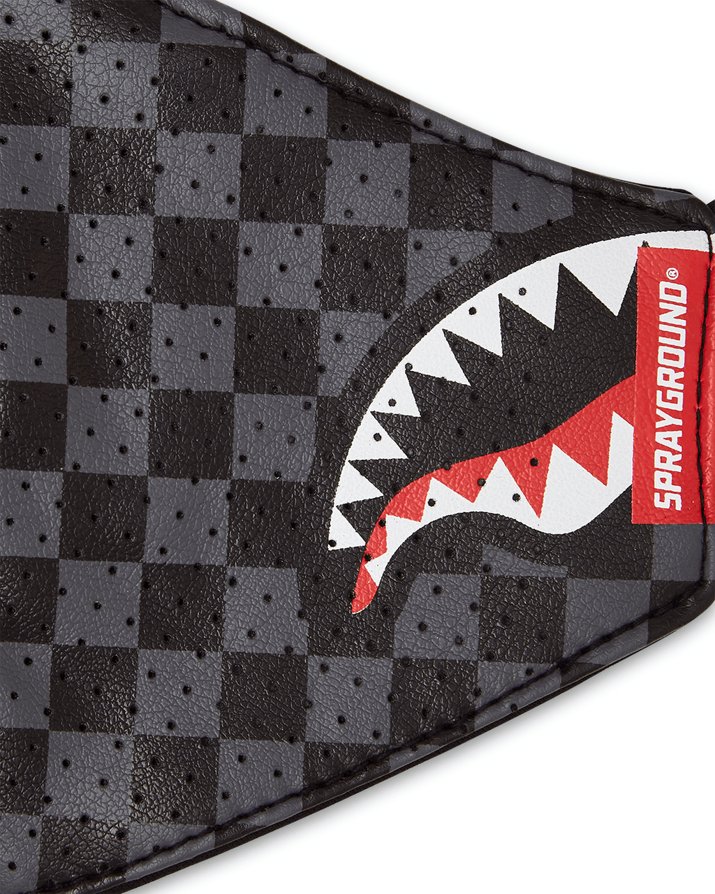 Limited Edition SHARKS IN PARIS GRAY VEGAN LEATHER FACE MASK
