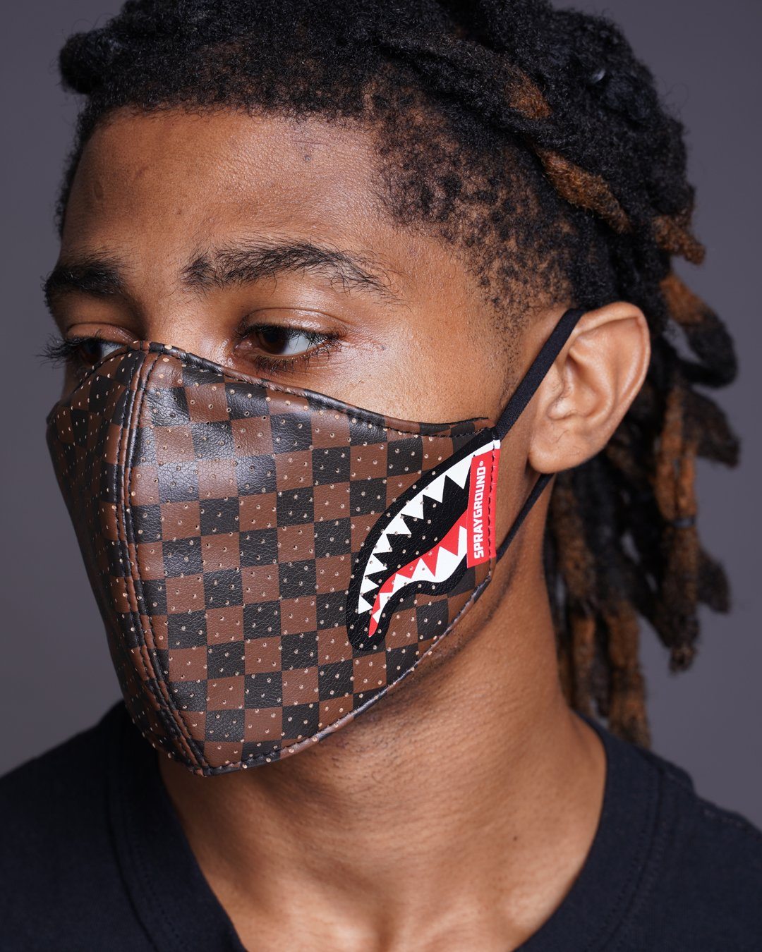 Limited Edition SHARKS IN PARIS VEGAN LEATHER FACE MASK